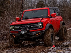 Ford Bronco Side Steps - Power Running Boards - 2 Door - Rough Country - E-Boards
